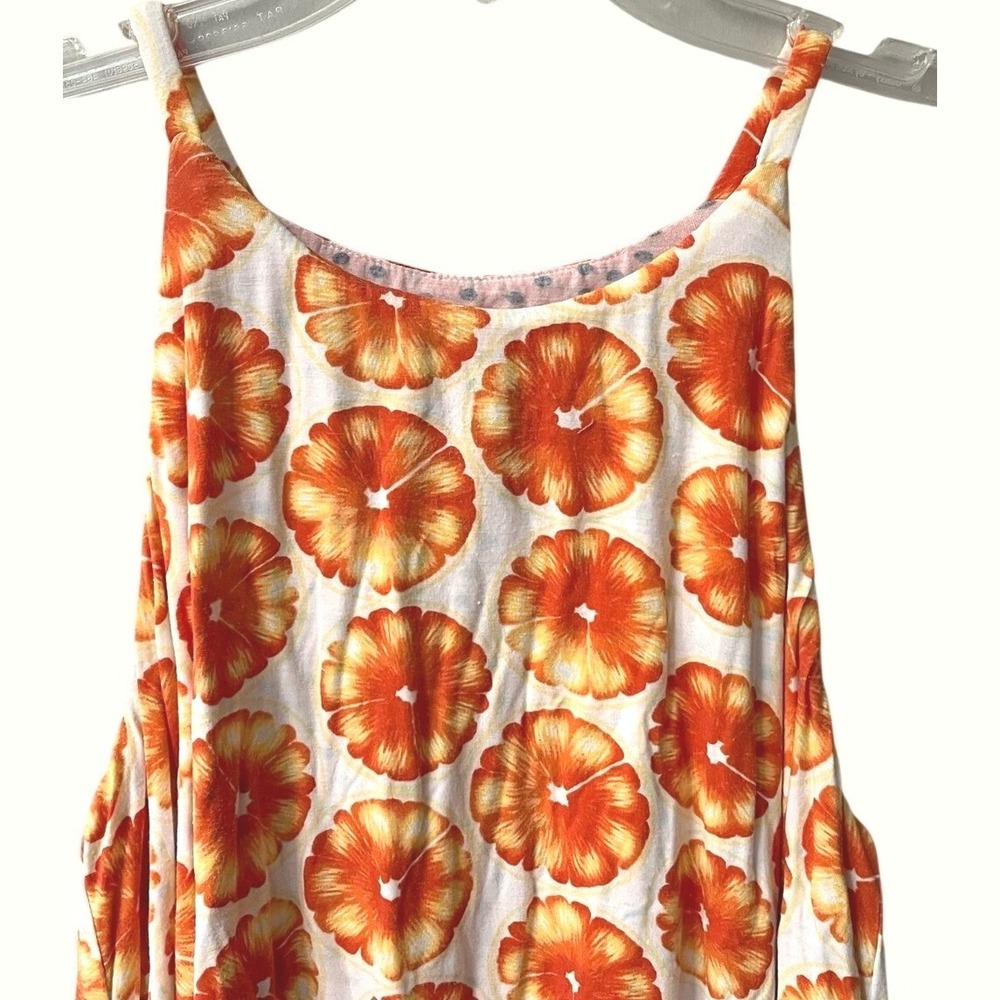 Anthropologie Porridge Orange Slice High Neck Layered Swing Tank Womens Medium - Picture 4 of 10